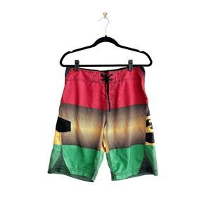 Billabong Mens Horizontal Stripes Board Shorts Multicolor Size 30